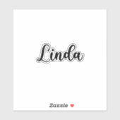 Sticker Linda Name - Calligraphie manuscrite (Feuille)