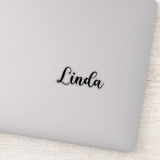 Sticker Linda Name - Calligraphie manuscrite (Détail)