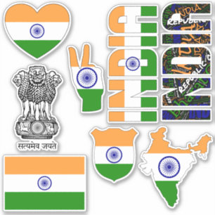 Sticker L'Inde Extraordinaire forme les symboles nationaux