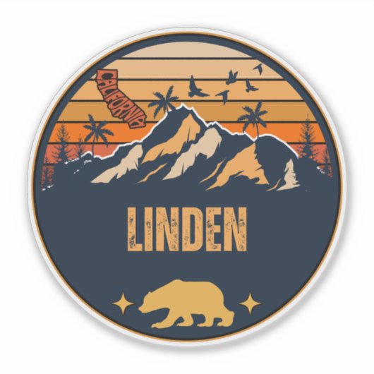 Sticker Linden, Californie (Devant)