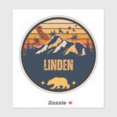 Sticker Linden, Californie (Feuille)