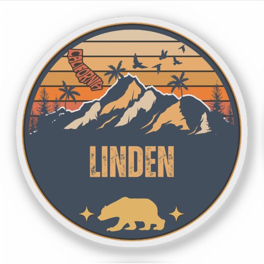 Sticker Linden, Californie (Devant)