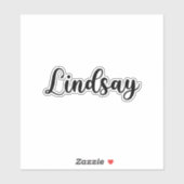 Sticker Lindsay Name - Calligraphie manuscrite (Feuille)