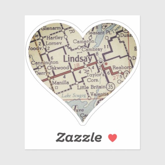 Sticker Lindsay Ontario (Feuille)