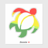 Sticker LineA Rasta Honu (Feuille)