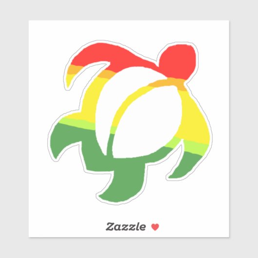Sticker LineA Rasta Honu (Feuille)