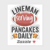 Sticker Lineman Servage Pancakes Daily Funny Football Cade (Feuille)