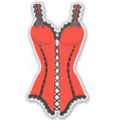 Sticker Lingerie rouge et noir (Devant)