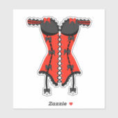 Sticker Lingerie rouge et noire (Feuille)
