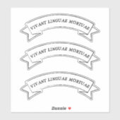 Sticker LINGUAE MORTUAE VIVANT - Longue vie langues mortes (Feuille)