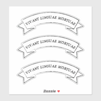 Sticker LINGUAE MORTUAE VIVANT - Longue vie langues mortes