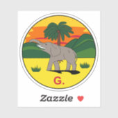 Sticker L'insigne de la colonie et du protectorat de Gambi (Feuille)
