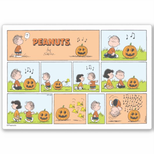 Sticker Linus & Lucy | Chanter Jack-O-Lantern (Devant)