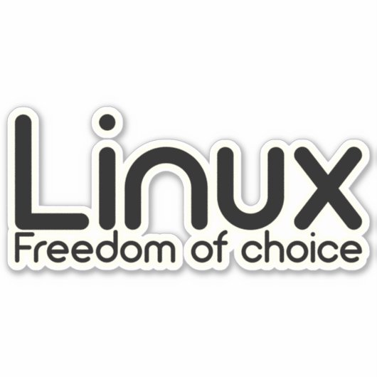 Sticker Linux - Liberté De Choix (Devant)