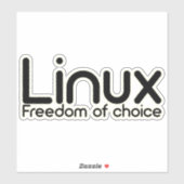 Sticker Linux - Liberté De Choix (Feuille)