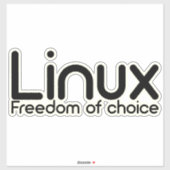 Sticker Linux - Liberté De Choix (Feuille)