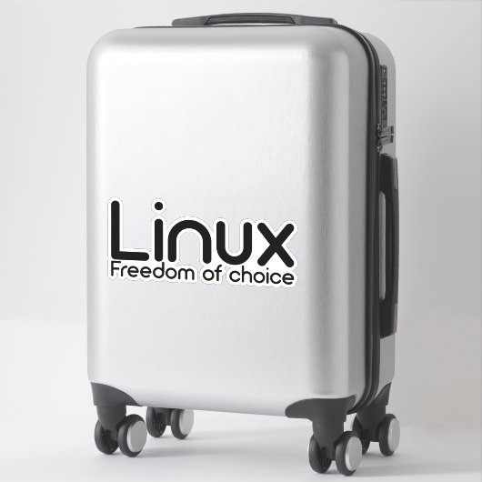 Sticker Linux - Liberté De Choix (Sur valise)