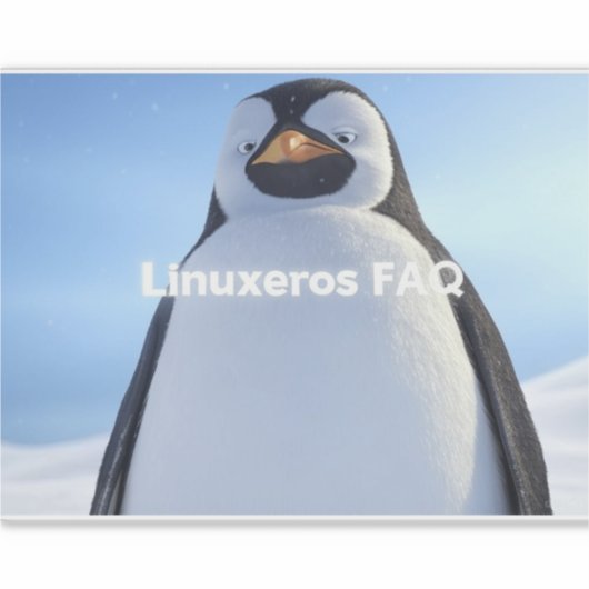 Sticker Linuxeros FAQ (Devant)