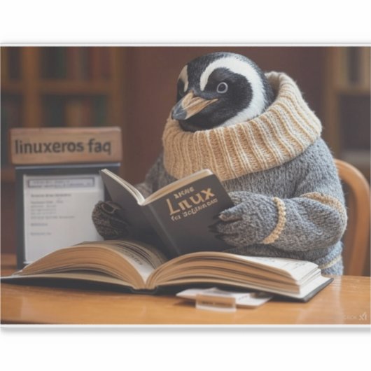 Sticker Linuxeros FAQ (Devant)