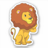 Sticker Lion avec boucles (Devant)