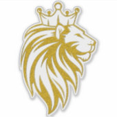 Sticker Lion Avec Couronne - Style Or 2 (Devant)