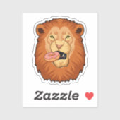Sticker Lion avec Donut (Feuille)