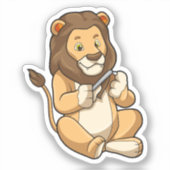 Sticker Lion avec flèches à ongles (Recto)