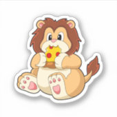 Sticker Lion avec morceau de Salami Pizza.PNG (Devant)