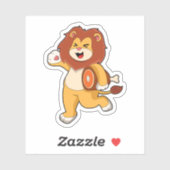 Sticker Lion avec viande (Feuille)
