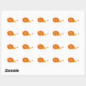 Sticker Lion Cartoon Cute Rushing (Feuille)