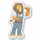 Sticker Lion comme tournevis de Handyman (Devant)