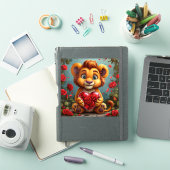 Sticker Lion de dessin animé mignon (Couverture iPad)