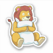 Sticker Lion dormant avec Coussin (Devant)