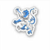 Sticker Lion écossais aux couleurs de St. Andrew (Devant)