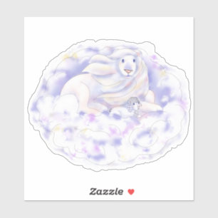 Sticker Lion et agneau  