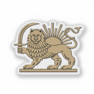 Sticker Lion et Soleil persan