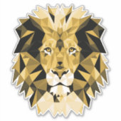 Sticker Lion géométrique Brown (Devant)