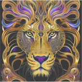 Sticker Lion Gold Filigree (Devant)