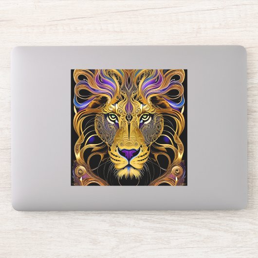 Sticker Lion Gold Filigree (Ordinateur)