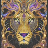 Sticker Lion Gold Filigree (Devant)