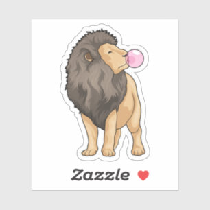 Sticker Lion gomme à mâcher