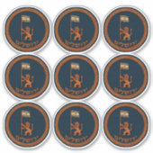 Sticker Lion Jour De Jérusalem Avec Stick Drapeau (Devant)