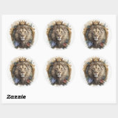 Sticker Lion majestueux en Regal Watercolor (Feuille)