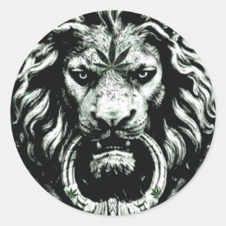 Sticker Lion Pot Leaf
