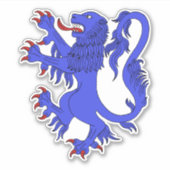 Sticker Lion Rampant Azure (Devant)