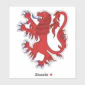 Sticker Lion Rampant Gules (Feuille)