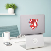 Sticker Lion Rampant Gules (Ordinateur portable sur le bureau)