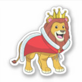 Sticker Lion roi avec Couronne & Cap (Devant)
