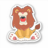 Sticker lion rugissant (Devant)