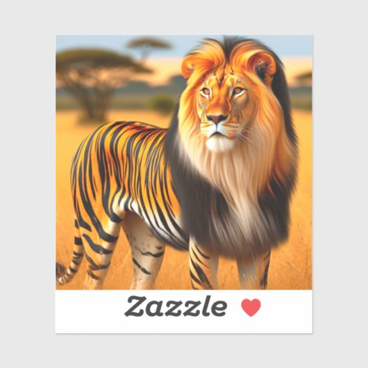 Sticker Lion Tiger (Feuille)